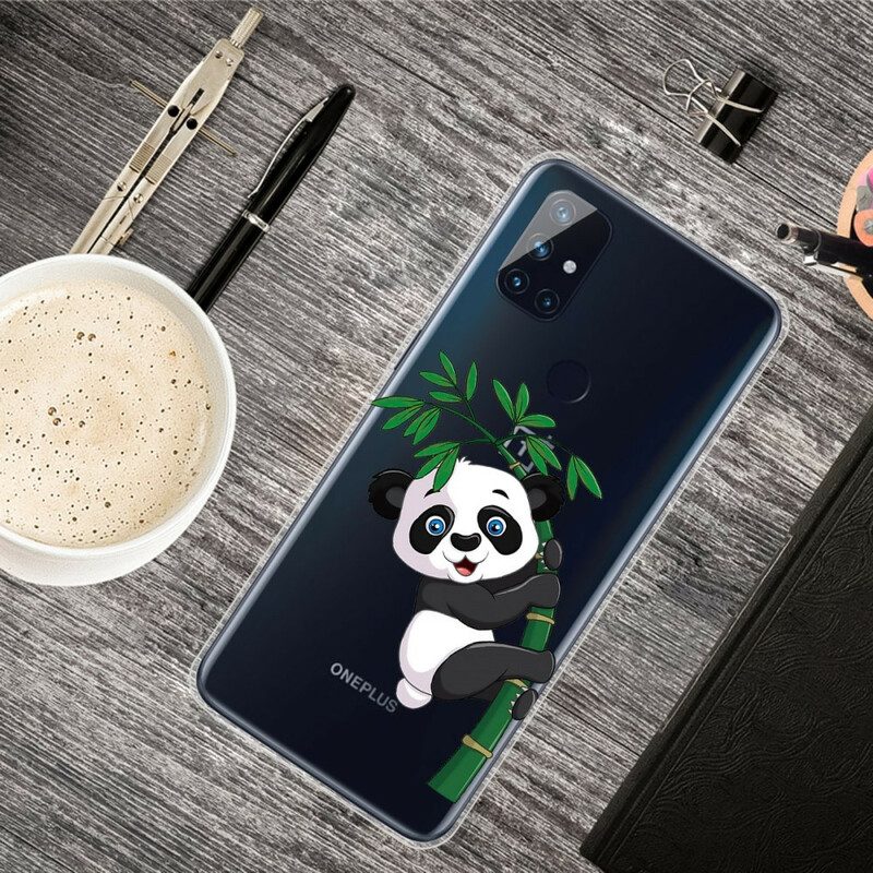 Hülle Für OnePlus Nord N10 Nahtloser Panda Auf Bambus