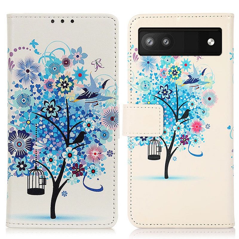 Flip Case Für Google Pixel 6A Blühender Baum