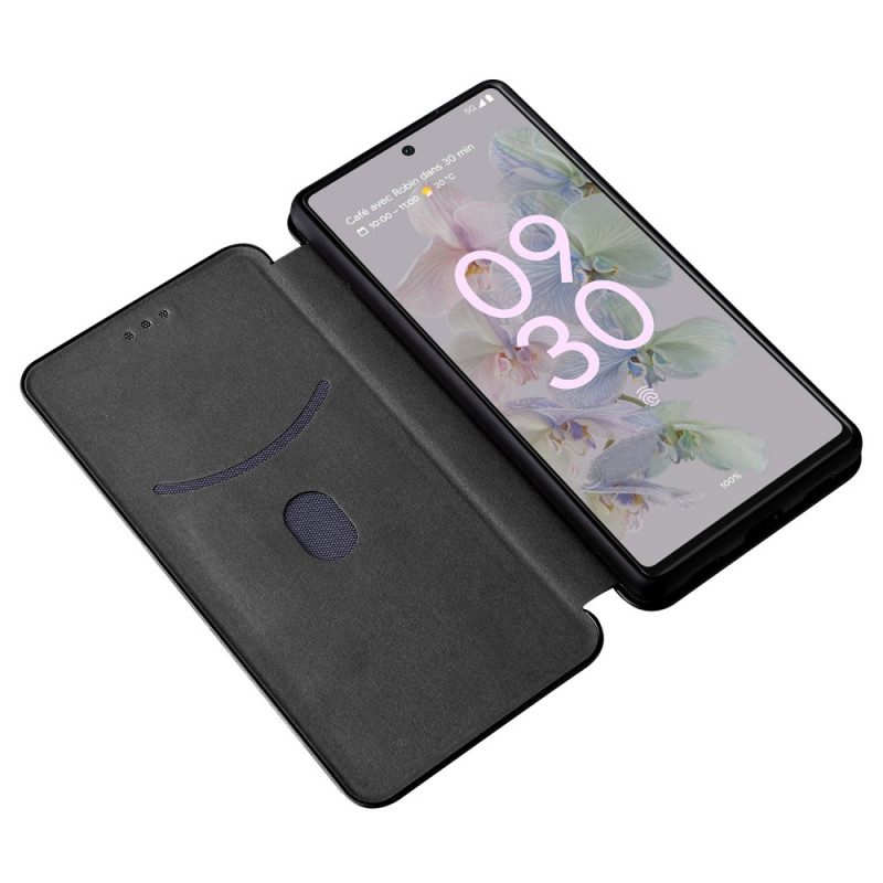 Schutzhülle Für Google Pixel 6A Flip Case Farbiges Carbon-silikon