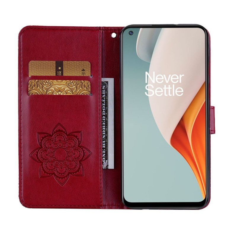 Flip Case Für OnePlus Nord N100 Eulen-mandala Und Charme