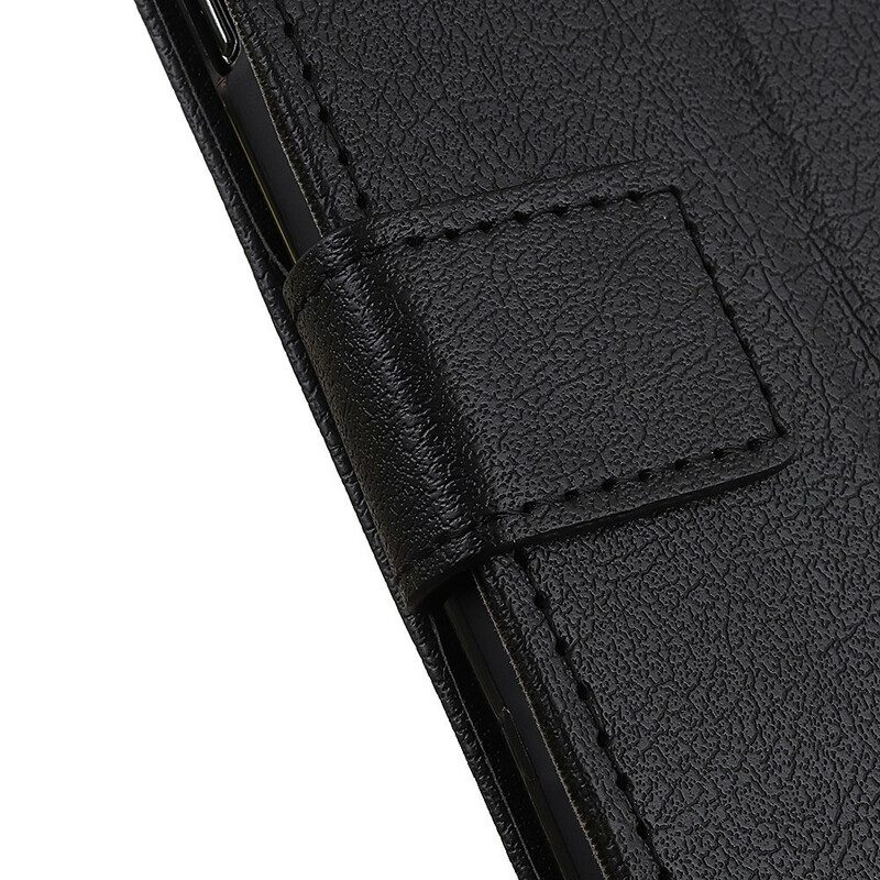 Flip Case Für OnePlus Nord N100 Klassischer Ledereffekt