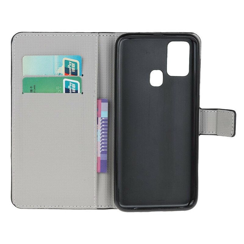 Flip Case Für OnePlus Nord N100 Schlafende Eule