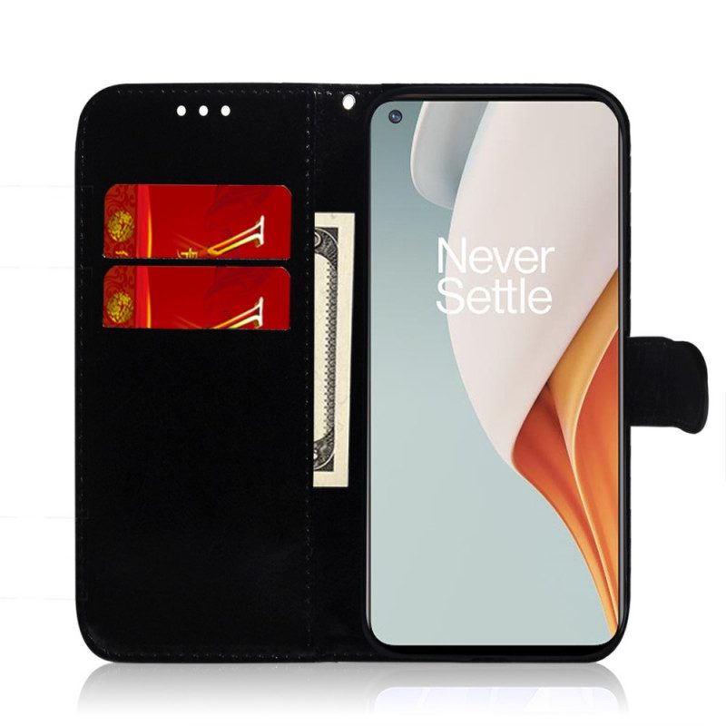 Flip Case Für OnePlus Nord N100 Spiegelabdeckung Aus Kunstleder