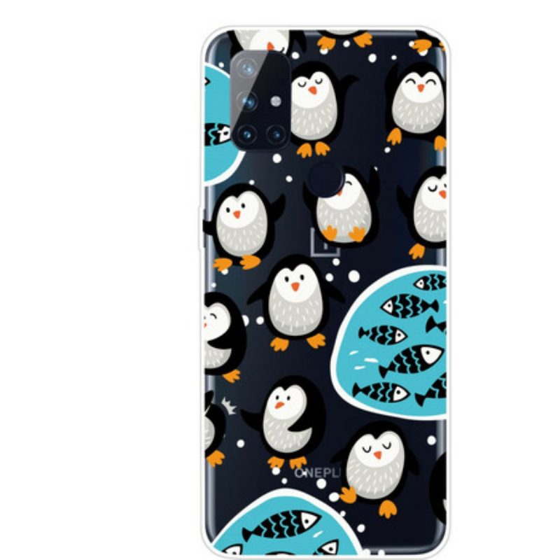 Handyhülle Für OnePlus Nord N100 Pinguine Und Fische