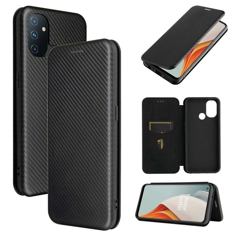 Schutzhülle Für OnePlus Nord N100 Flip Case Kohlefaser