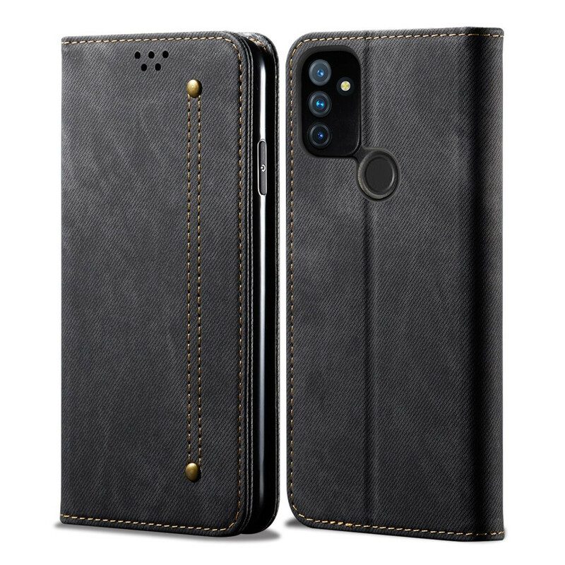 Schutzhülle Für OnePlus Nord N100 Flip Case Kunstleder-jeans-textur