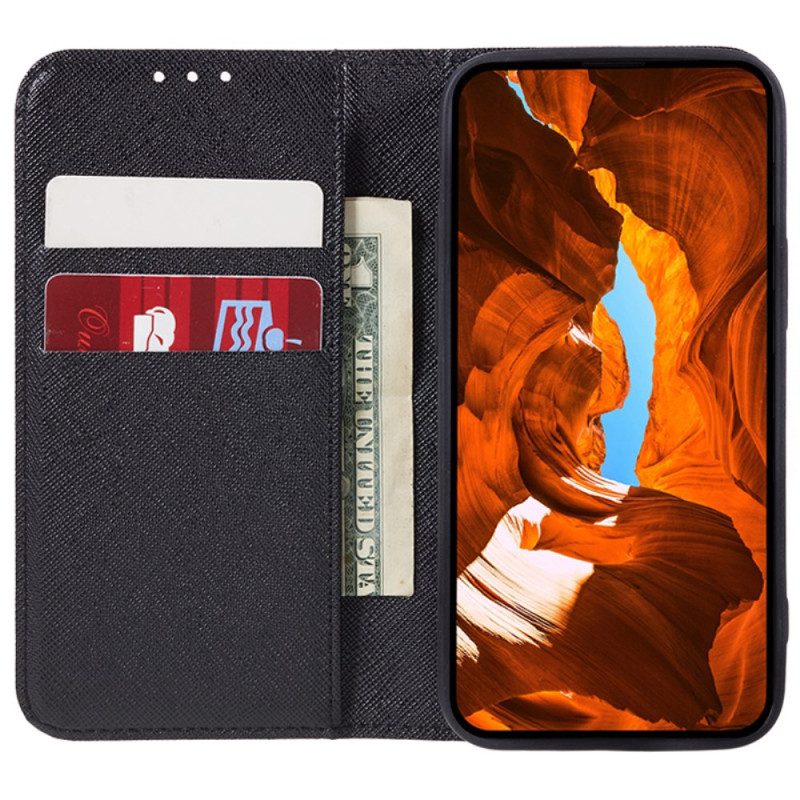 Flip Case Xiaomi Redmi Note 13 Pro Plus 5g Handyhülle Kreuztextur