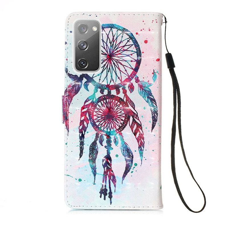 Flip Case Für Samsung Galaxy S20 FE Aquarell-traumfänger