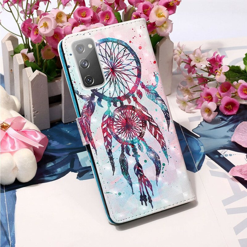 Flip Case Für Samsung Galaxy S20 FE Aquarell-traumfänger