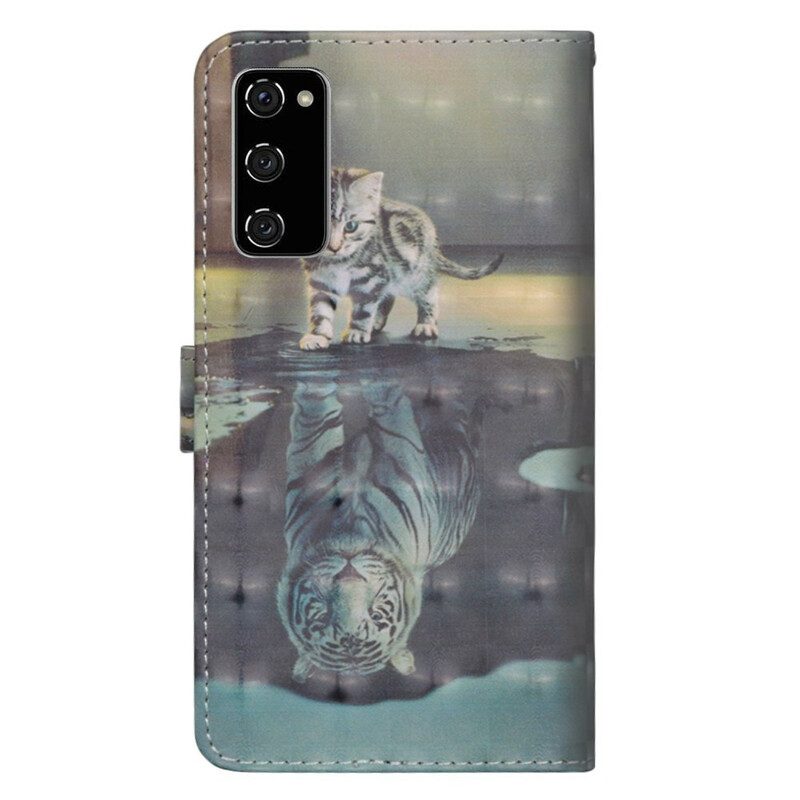 Flip Case Für Samsung Galaxy S20 FE Ernest Der Tiger