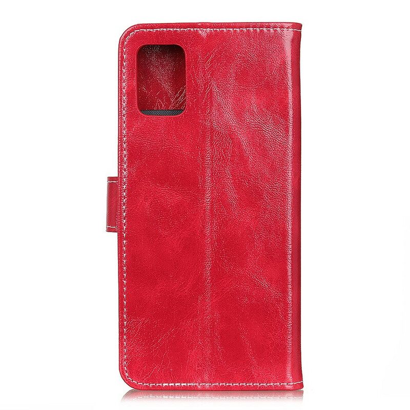 Flip Case Für Samsung Galaxy S20 FE Glänzende Und Sichtbare Nähte