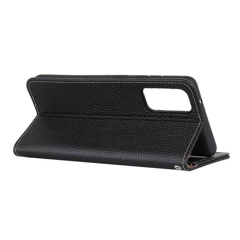 Flip Case Für Samsung Galaxy S20 FE Khazneh Litschi-leder