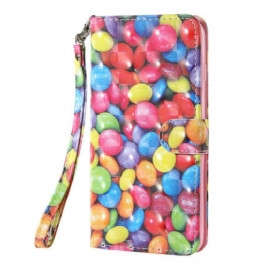 Flip Case Für Samsung Galaxy S20 FE Light Spot Candy Mit Lanyard