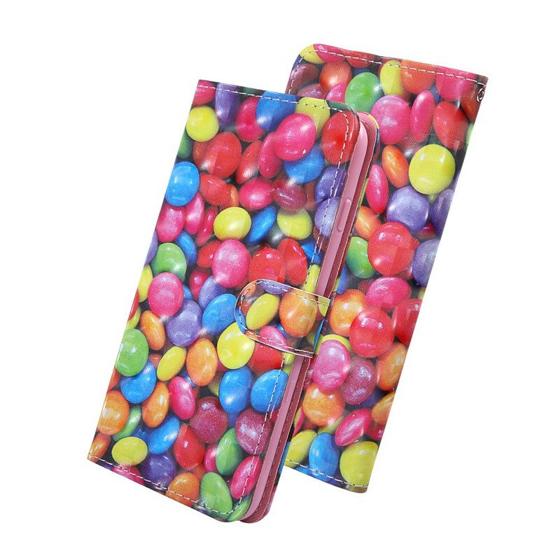 Flip Case Für Samsung Galaxy S20 FE Light Spot Candy Mit Lanyard