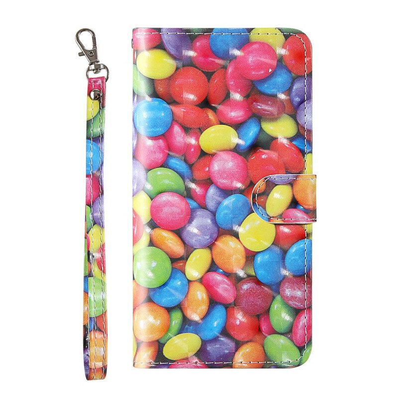 Flip Case Für Samsung Galaxy S20 FE Light Spot Candy Mit Lanyard