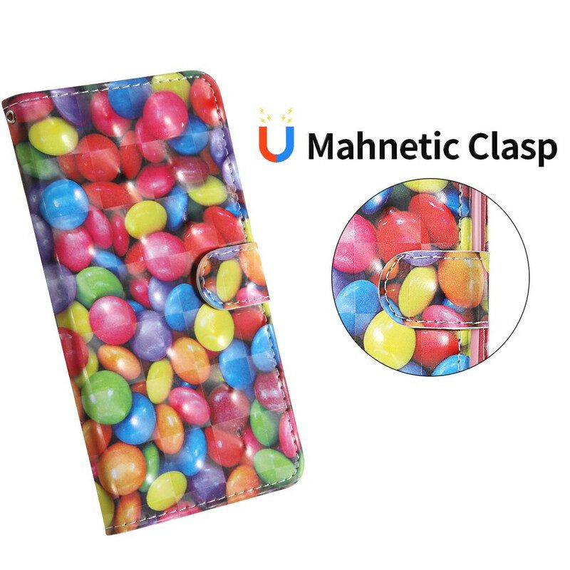 Flip Case Für Samsung Galaxy S20 FE Light Spot Candy Mit Lanyard