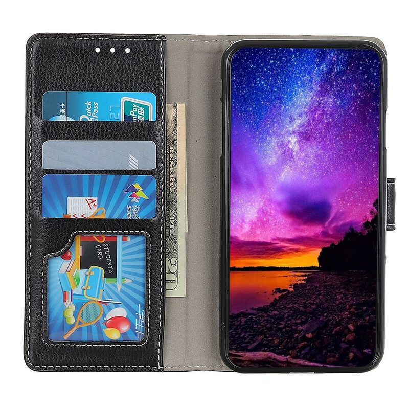 Flip Case Für Samsung Galaxy S20 FE Litschi-nähte Aus Kunstleder