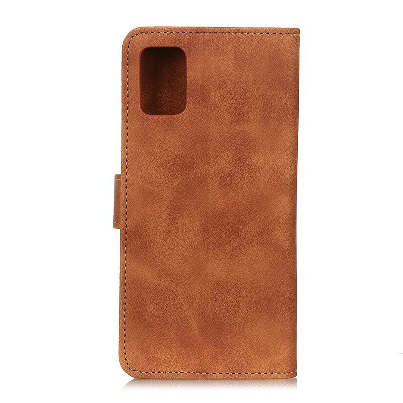 Flip Case Für Samsung Galaxy S20 FE Matter Vintage-ledereffekt Khazneh