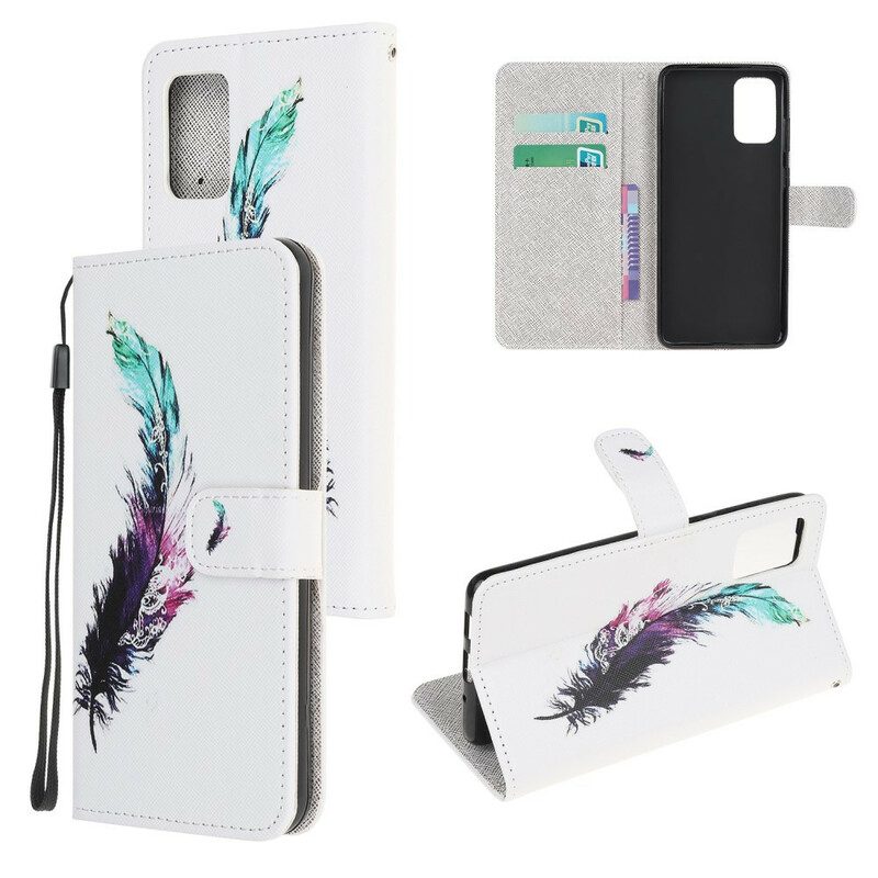 Flip Case Für Samsung Galaxy S20 FE Mit Kordel Feder Mit Lanyard