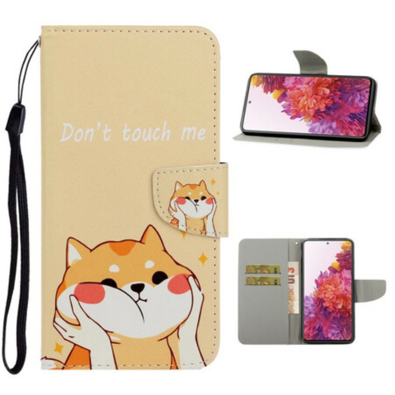 Flip Case Für Samsung Galaxy S20 FE Mit Kordel Katze. Fass Mich Nicht Mit Riemen An