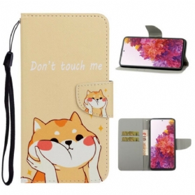 Flip Case Für Samsung Galaxy S20 FE Mit Kordel Katze. Fass Mich Nicht Mit Riemen An