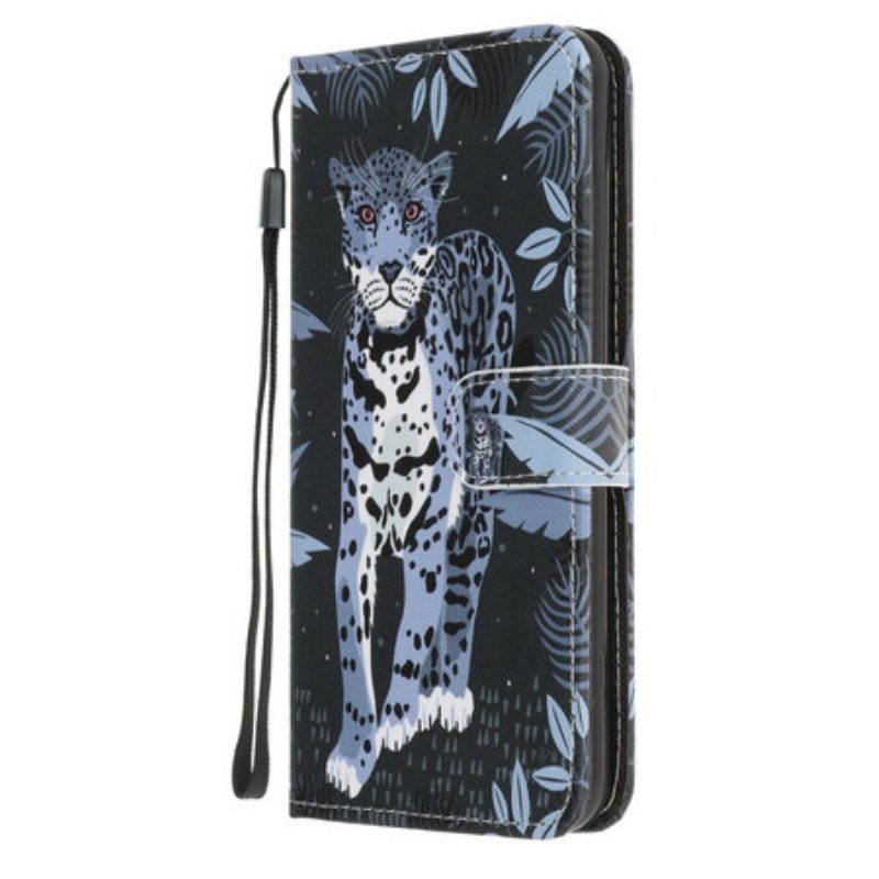 Flip Case Für Samsung Galaxy S20 FE Mit Kordel Riemchen-leopard