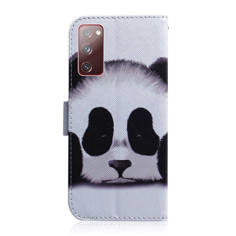 Flip Case Für Samsung Galaxy S20 FE Panda-gesicht