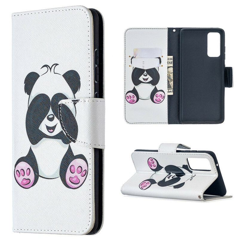 Flip Case Für Samsung Galaxy S20 FE Panda-spaß