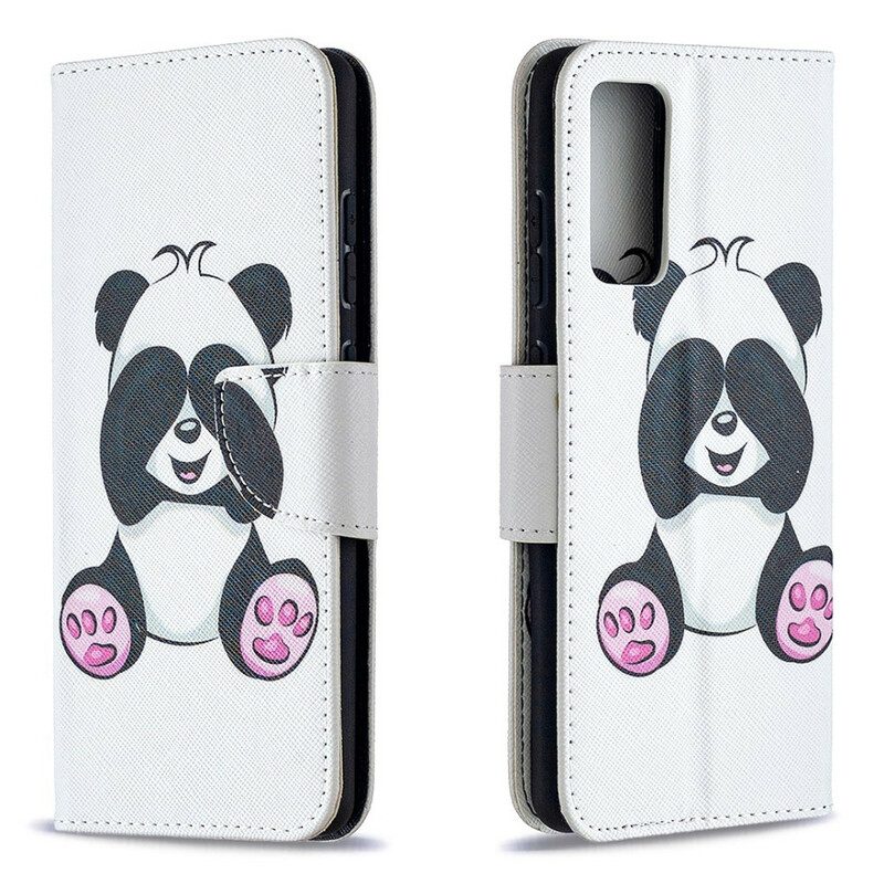 Flip Case Für Samsung Galaxy S20 FE Panda-spaß