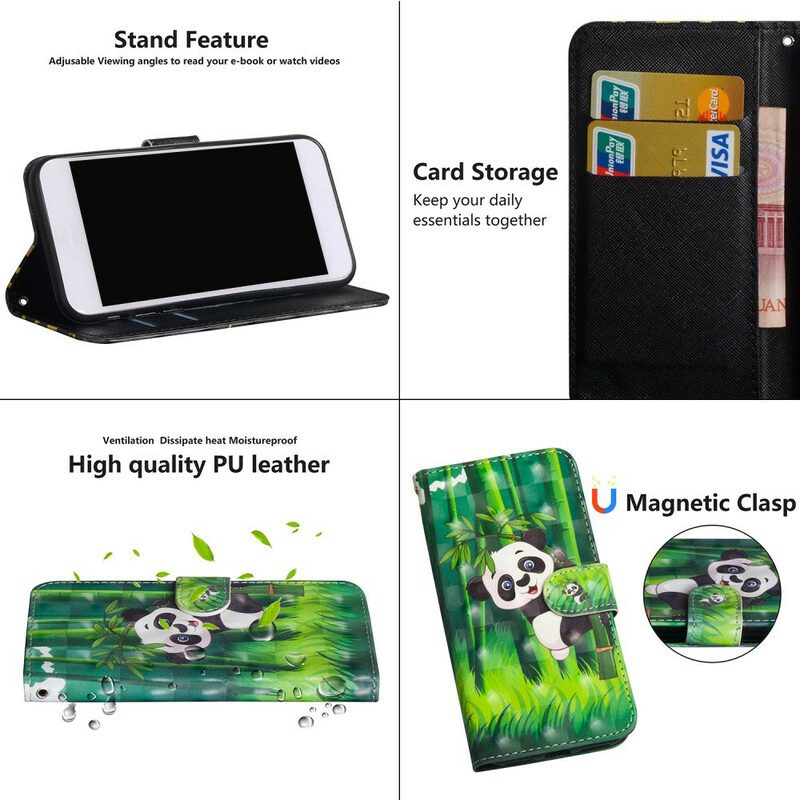 Flip Case Für Samsung Galaxy S20 FE Panda Und Bambus