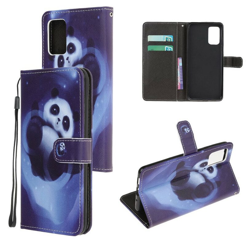 Flip Case Für Samsung Galaxy S20 FE Panda-weltraum