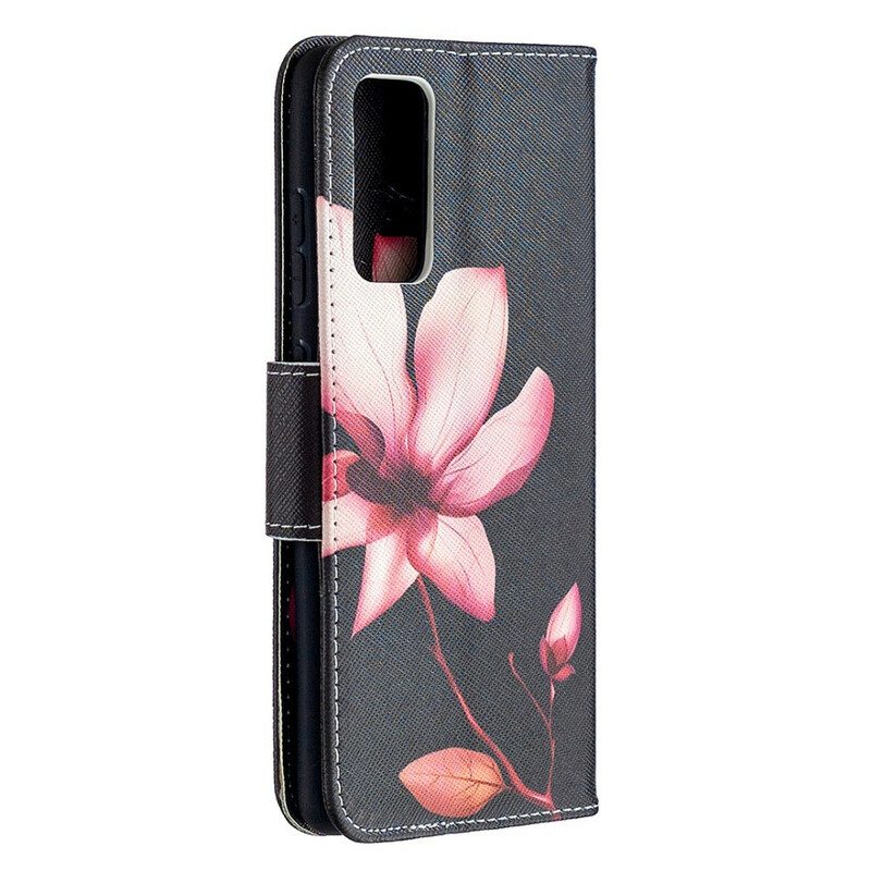 Flip Case Für Samsung Galaxy S20 FE Pinke Blume