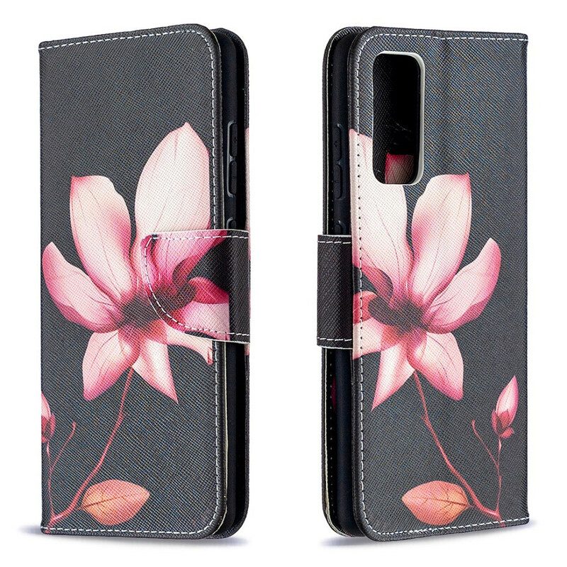 Flip Case Für Samsung Galaxy S20 FE Pinke Blume