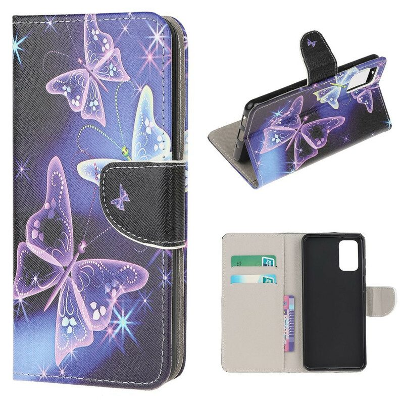 Flip Case Für Samsung Galaxy S20 FE Schmetterlinge