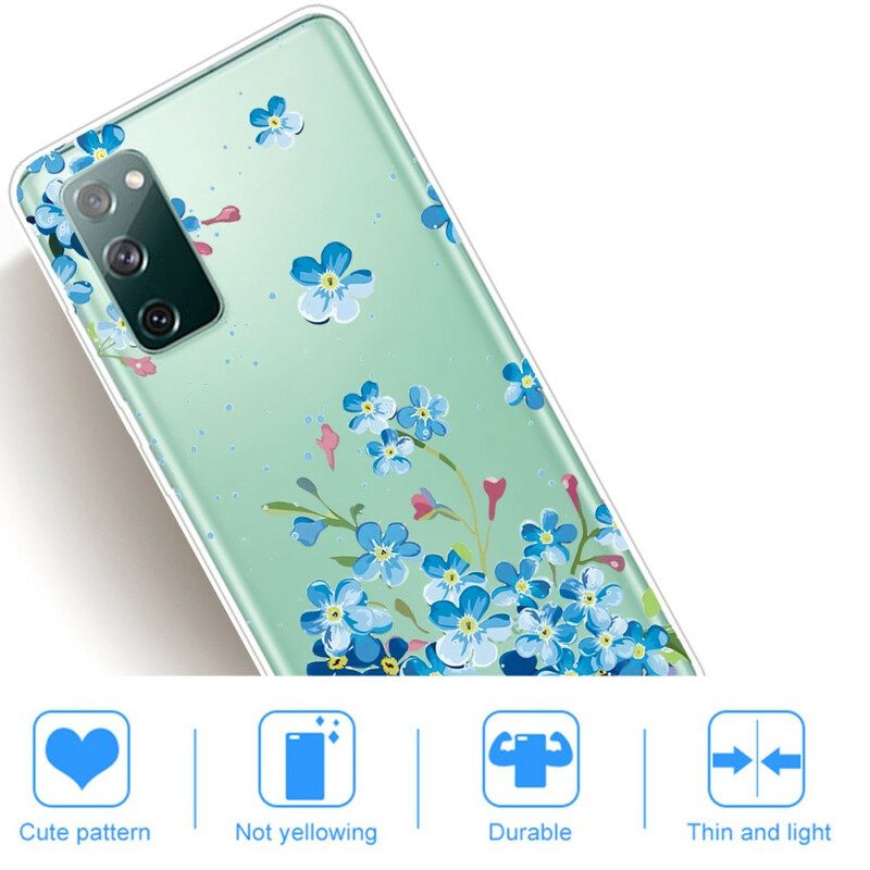 Handyhülle Für Samsung Galaxy S20 FE Blaue Blumen