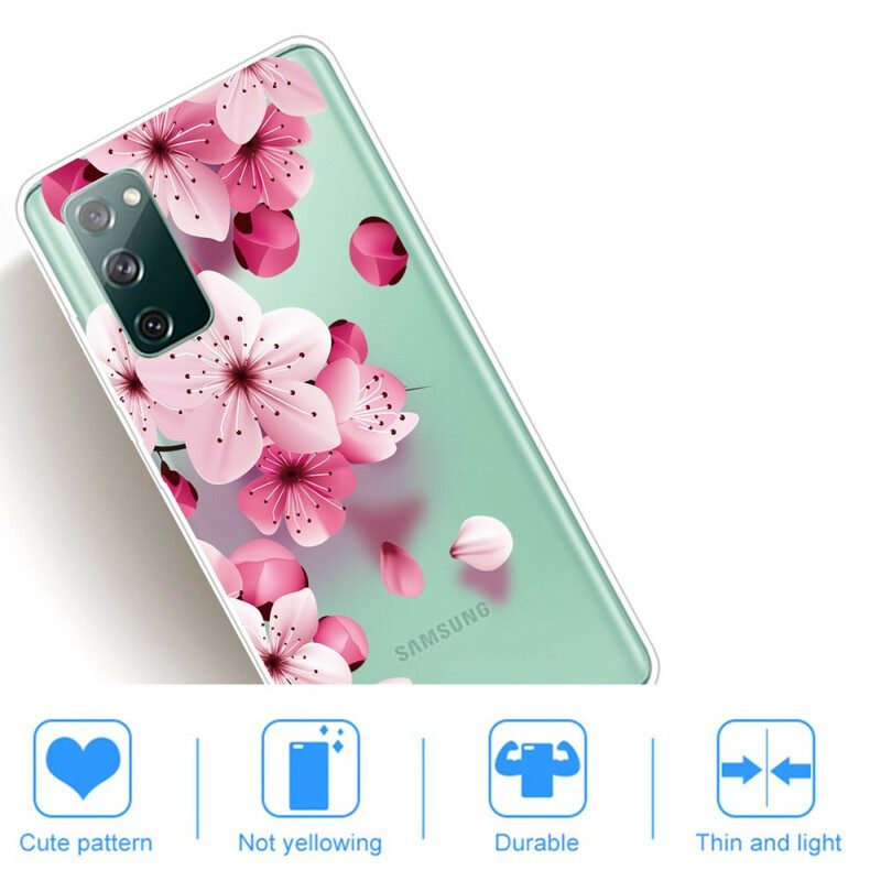 Handyhülle Für Samsung Galaxy S20 FE Kleine Rosa Blumen