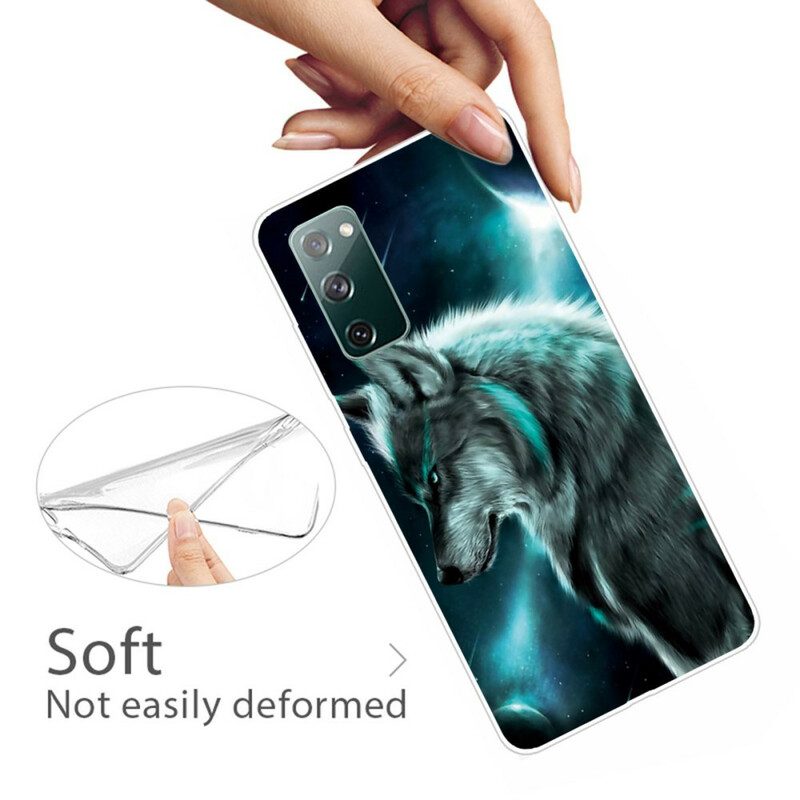 Handyhülle Für Samsung Galaxy S20 FE Königlicher Wolf