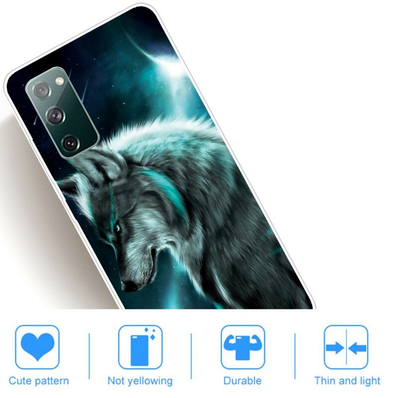 Handyhülle Für Samsung Galaxy S20 FE Königlicher Wolf