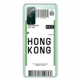 Hülle Für Samsung Galaxy S20 FE Bordkarte Nach Hongkong