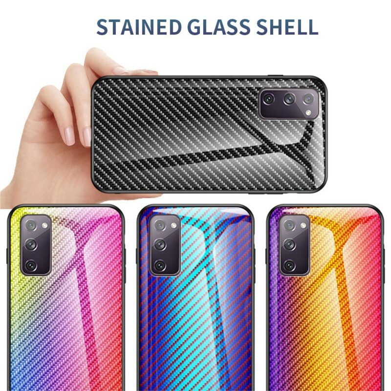 Hülle Für Samsung Galaxy S20 FE Gehärtetes Kohlefaserglas