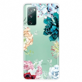 Hülle Für Samsung Galaxy S20 FE Nahtlose Aquarellblumen