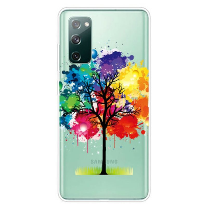 Hülle Für Samsung Galaxy S20 FE Nahtloser Aquarellbaum