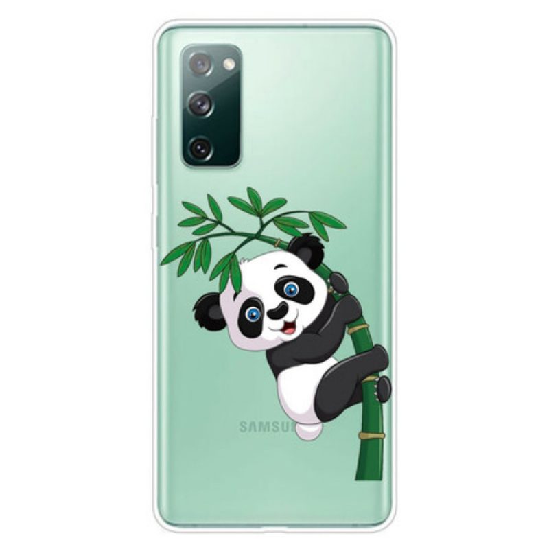 Hülle Für Samsung Galaxy S20 FE Nahtloser Panda Auf Bambus