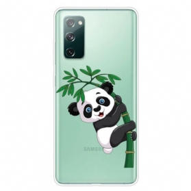 Hülle Für Samsung Galaxy S20 FE Nahtloser Panda Auf Bambus