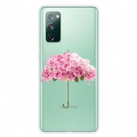 Hülle Für Samsung Galaxy S20 FE Regenschirm In Rosen