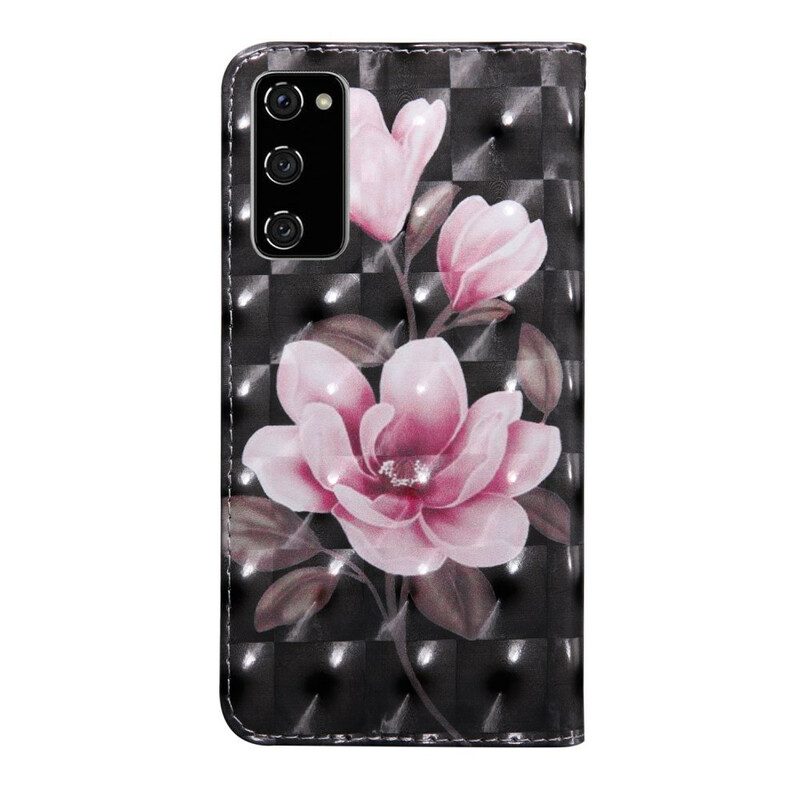 Lederhüllen Für Samsung Galaxy S20 FE Blühende Blumen