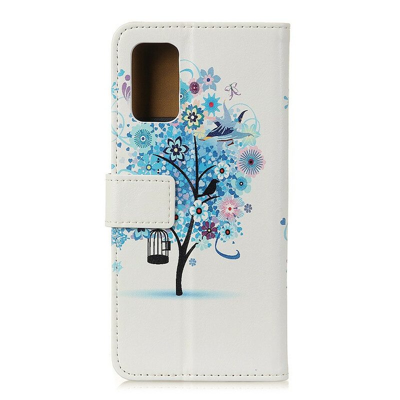 Lederhüllen Für Samsung Galaxy S20 FE Blühender Baum