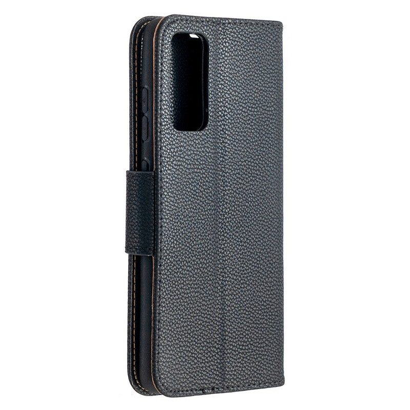 Lederhüllen Für Samsung Galaxy S20 FE Flip Case Lychee Rabat Oblique