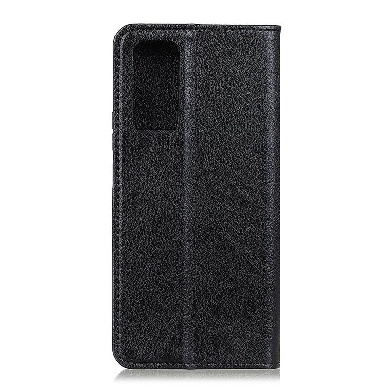 Schutzhülle Für Samsung Galaxy S20 FE Flip Case Eleganz Aus Gespaltenem Litschi-leder