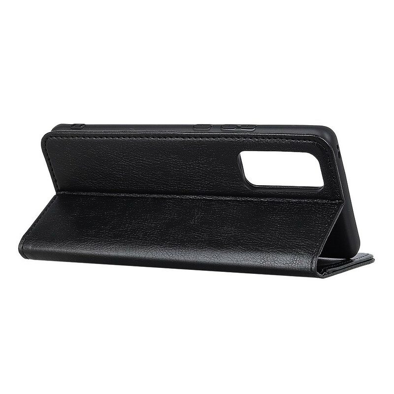 Schutzhülle Für Samsung Galaxy S20 FE Flip Case Eleganz Aus Gespaltenem Litschi-leder